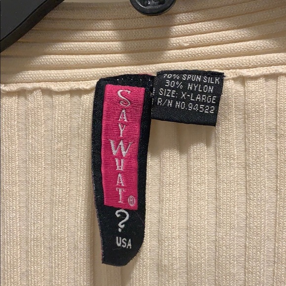 Cream Ribbed Sweater - Picture 2 of 2